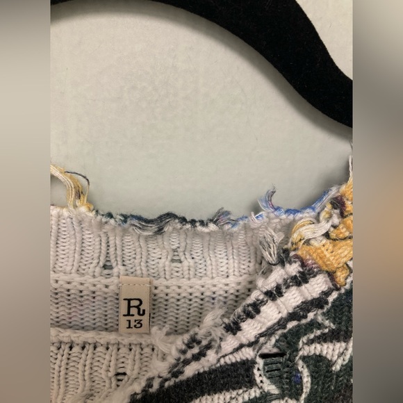 R13 Chained Zebra Sweater. Size small - Picture 6 of 11